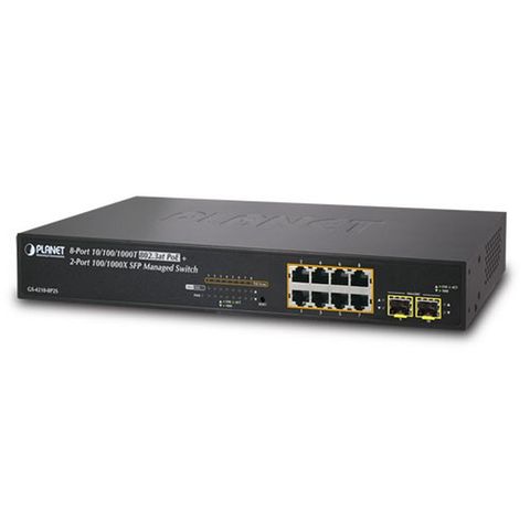 8-port 10/100/1000mbps Poe Switch Planet Gs-4210-8p2s