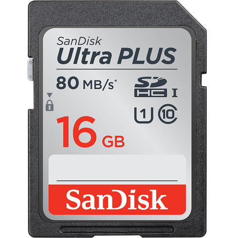 Sandisk Ultra Plus Sdhc/Sdxc Memory Card 16 Gb