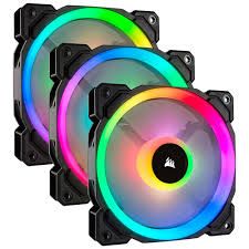 Corsair Ll120 Rgb 120Mm Dual Light Loop Rgb Led 3 Fan Pack With Lighting Node Pro