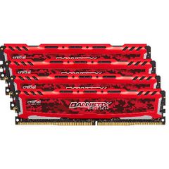  Crucial Ballistix Sport Lt Red 64Gb Kit (4 X 16Gb) Ddr4-2400 Udimm 