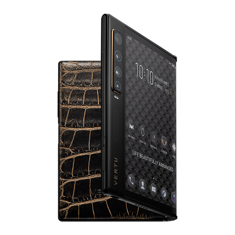 Điện Thoại Vertu Ayxta Fold Lava Black Crocodile