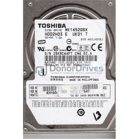 Hdd Toshiba Sata 160Gb - 2.5'