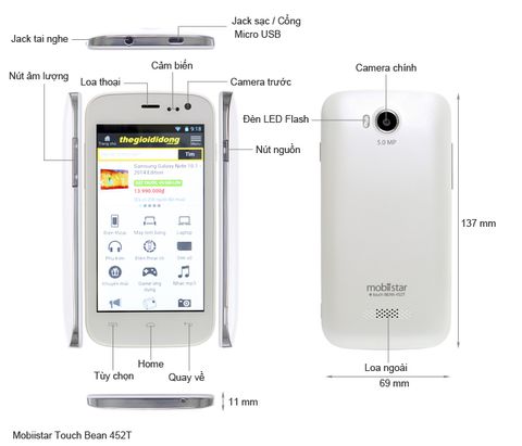 Mobiistar Touch Bean 452T