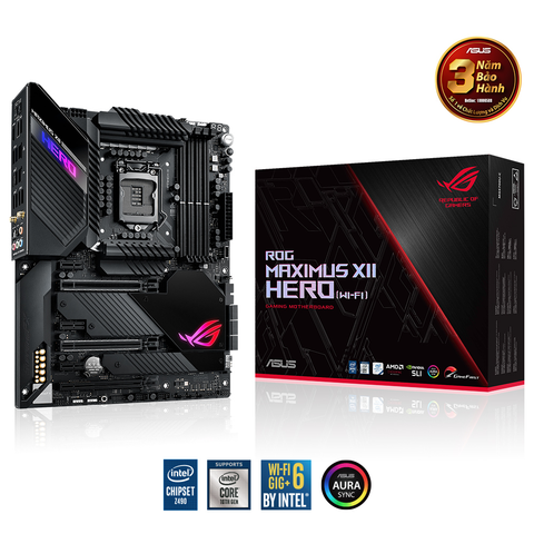 ASUS ROG MAXIMUS XII HERO (WI-FI) Z490 LGA 1200 VRM 16+0 ATX DDR4 WIFi6 LAN 5Gb HDMI AURA Sync