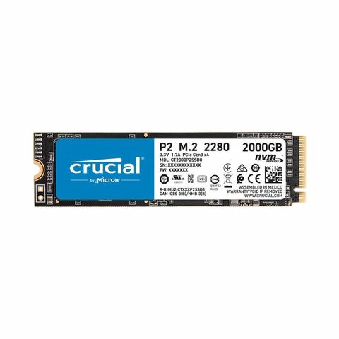 Ssd Crucial P2 2tb M2 2280 3d Nand Pcie Nvme Gen 3×4 Ct2000p2ssd8