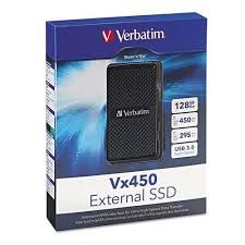 New Verbatim 47680 128Gb Vx450 External Ssd 128 Gb Solid State Drive Store N Go