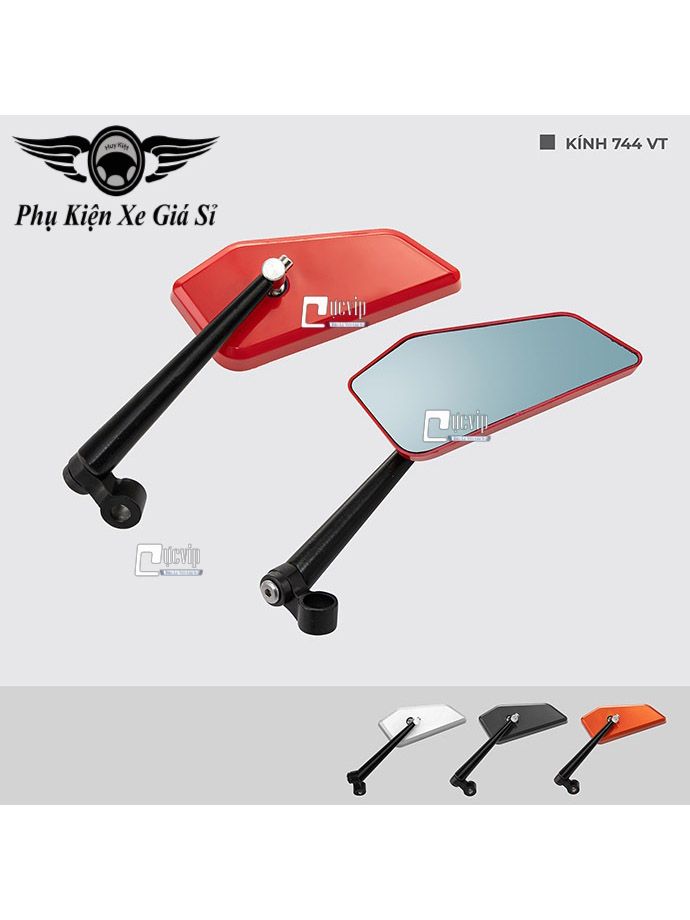 Kiếng Chiếu Hậu Trái Xe Máy Kiểu 744 Gắn Mọi Loại Xe MS3977