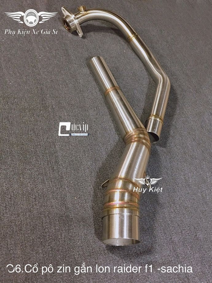 Cổ Pô Zin Raider Fi - Satria Gắn Lon Pô Độ Inox 304 MS2218