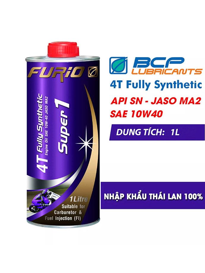 Nhớt Xe Phân Khối Lớn, Exciter, Winner, Raider, Satria, Sonic, R15, Vario, SH, PCX, NVX Tổng Hợp Toàn Phần 100% FURIO 1L MS4200
