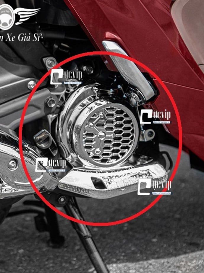 Ốp Quạt Gió Xe Vision 2021 - 2022 Xi Inox, Mạ Crom MS3795