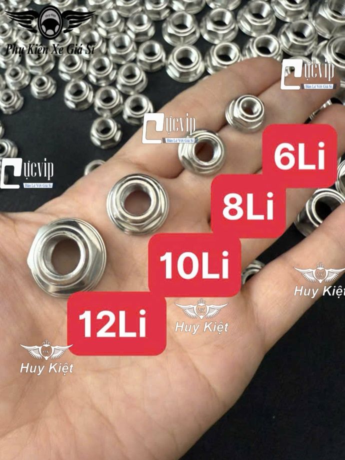 VM Tán Hở Salaya Inox 304 6Li 8Li 10Li 12 Li Gắn Nhiều Vị Trí Trên Xe (Giá 1 Con) MS6687