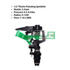 Béc tưới nước cánh đập 1 tia chỉnh gốc ren ngoài 21mm Aqua Mate SW-P012