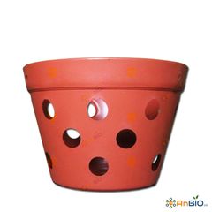 CHẬU LAN NHỰA GIẢ ĐẤT PHI 18cm