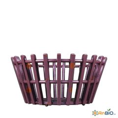 CHẬU NHỰA GIẢ GỖ NÂU 26CM