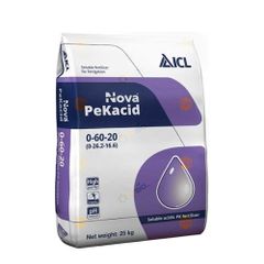 Nova PeKacid 0-60-20 | Phân hóa mầm hoa, nhanh già lá - Bao 25Kg