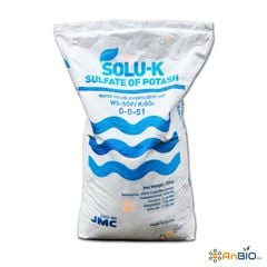 JMC WS – SOP/ K2SO4 0-0-51 (Solu-K) | Kali Sunphat cứng cây lớn trái - Bao 25Kg