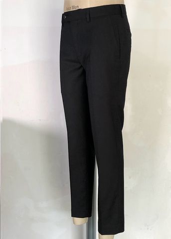  QUẦN TÂY NAM KHÔNG LY SLIMFIT QT53-010S ĐEN 