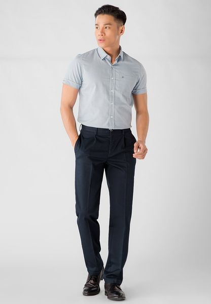 QUẦN KAKI NAM CÓ LY 31703-22-1 D/NAVY