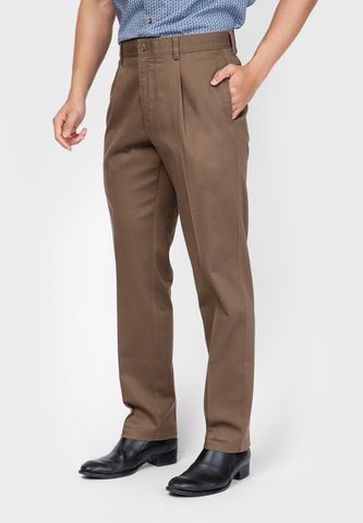  QUẦN KAKI NAM CÓ LY 31803-12-4 BROWN 