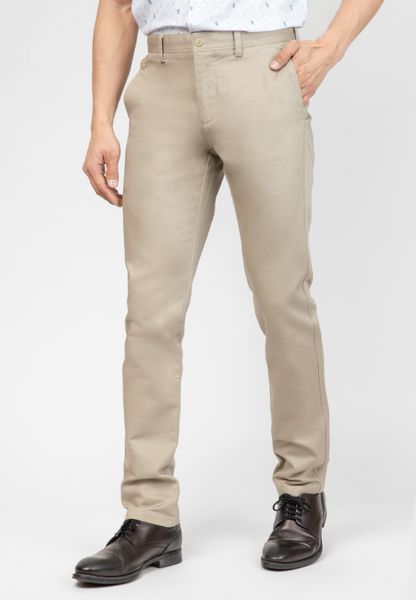 QUẦN KAKI NAM KHÔNG LY SLIMFIT 51913-03F-2 BEIGE