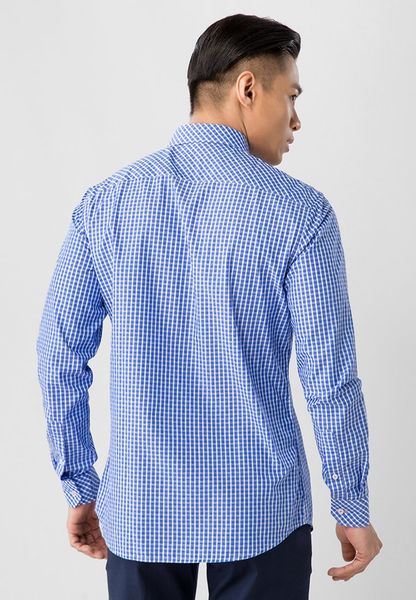 ÁO SƠ MI NAM SLIMFIT DÀI TAY  B1815-07F-6 CARO XANH BIỂN