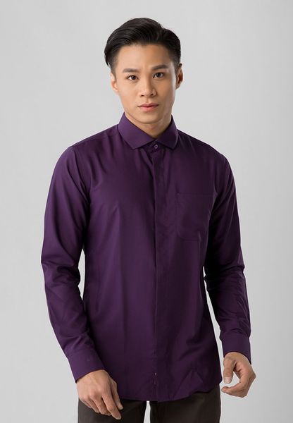 ÁO SƠ MI NAM SLIMFIT DÀI TAY B1817-06F-1 TÍM THAN