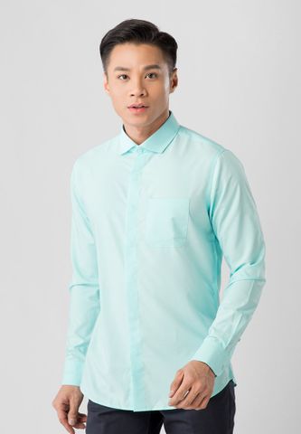  ÁO SƠ MI NAM SLIMFIT DÀI TAY B1817-06F-3 XANH NGỌC 