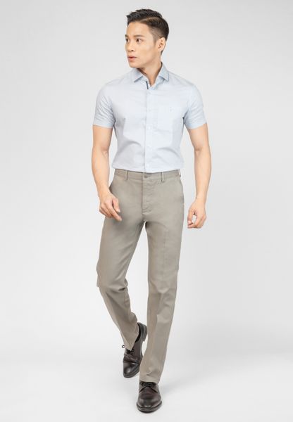 ÁO SƠ MI NGẮN TAY SLIMFIT B1925-07FS-2 HOA XÁM