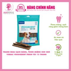 Virbac Veggiedent Thanh nhai hỗ trợ làm sạch răng, thơm miệng cho cún 5-10kg