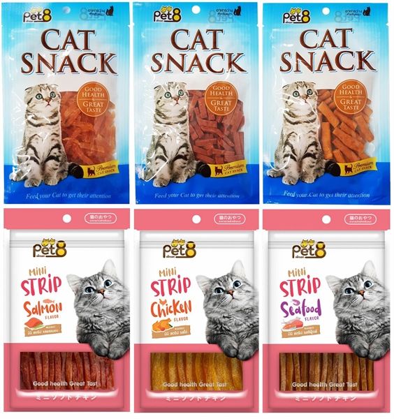 Snack cho mèo Pet 8 Cat Snack - 50g