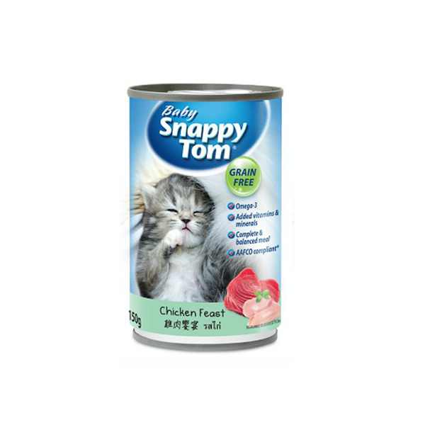 Pate lon cho mèo con Snappy Tom 150g