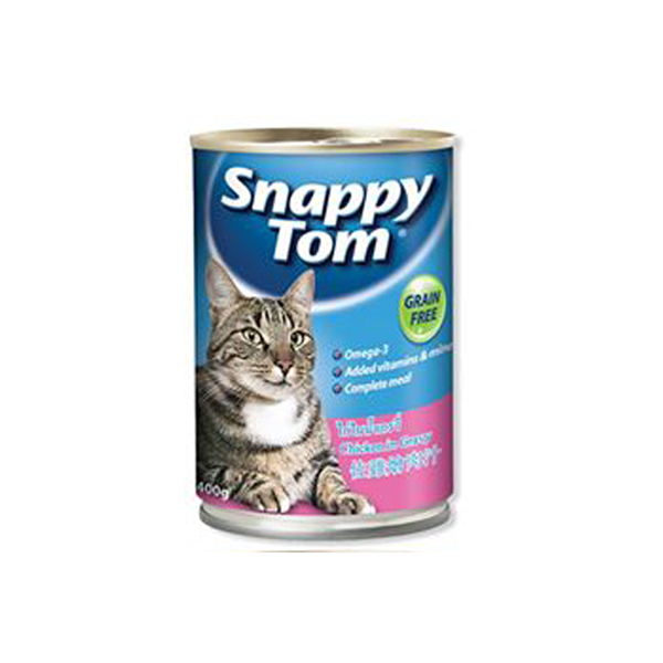 Thức ăn hỗn hơp hoàn chỉnh cho mèo vị nước thịt gà 400g | Snappy Tom