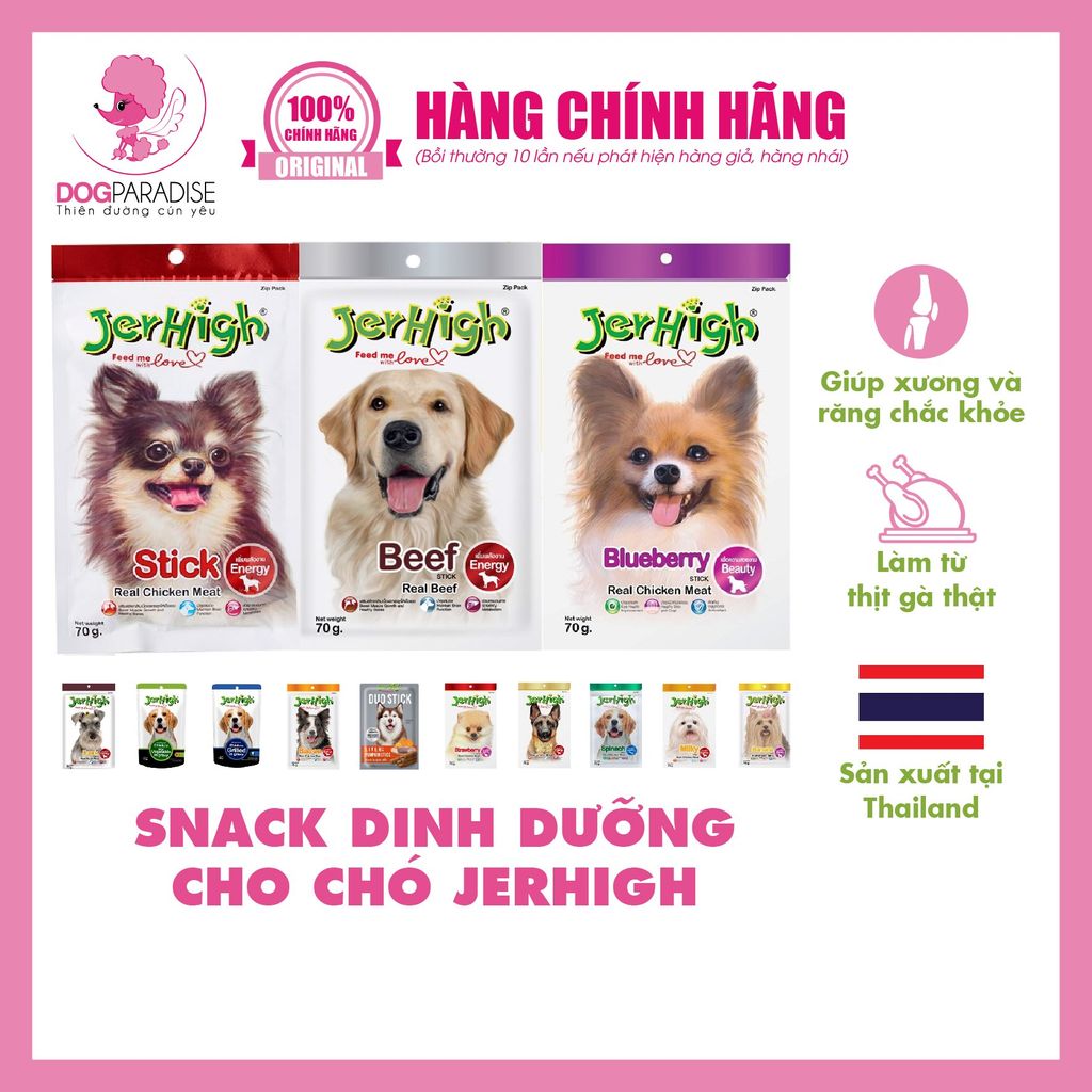 Snack dinh dưỡng vị Việt Quất xanh 60g Jerhigh