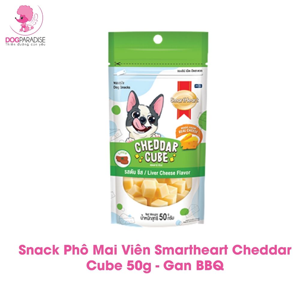 Snack Phô Mai Viên Smartheart Cheddar Cube 50g