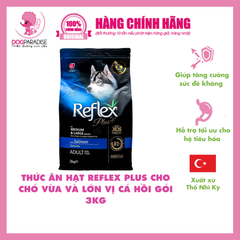 Thức ăn hạt cho chó vừa và lớn vị cá hồi 3kg REFLEX PLUS