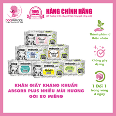 Khăn giấy kháng khuẩn Antibacterial cho chó mèo Aloe Vera | TDT