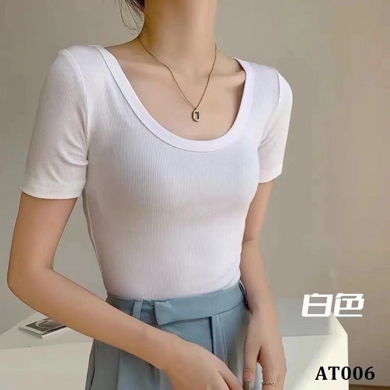  AT006-Áo Thun Cotton Lai Ngang 