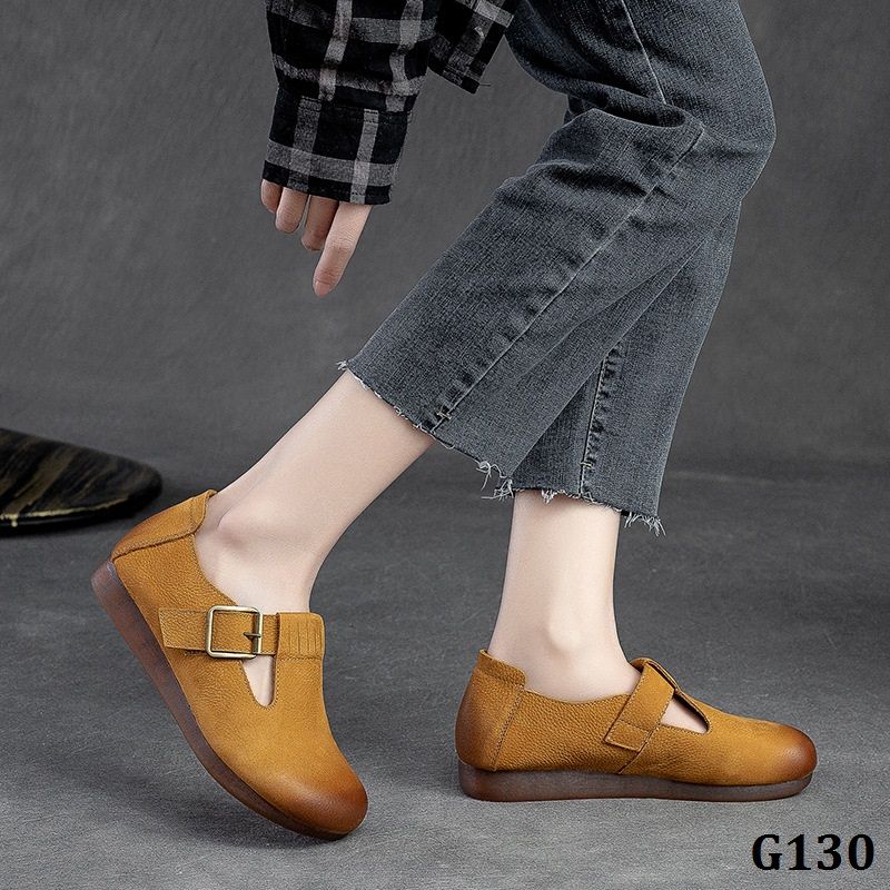  G130-Giày Handmade Khóa Gài 