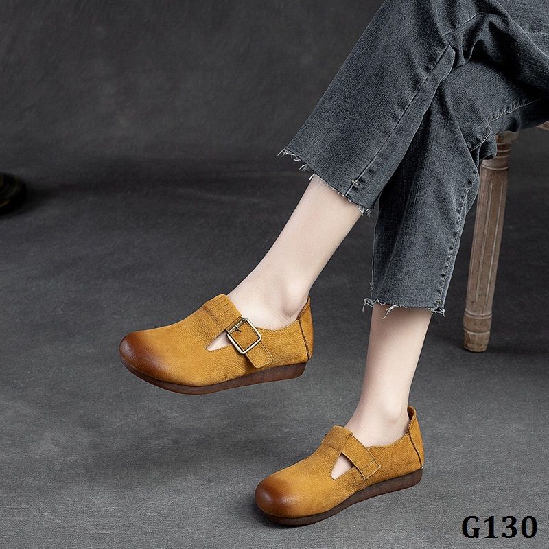  G130-Giày Handmade Khóa Gài 