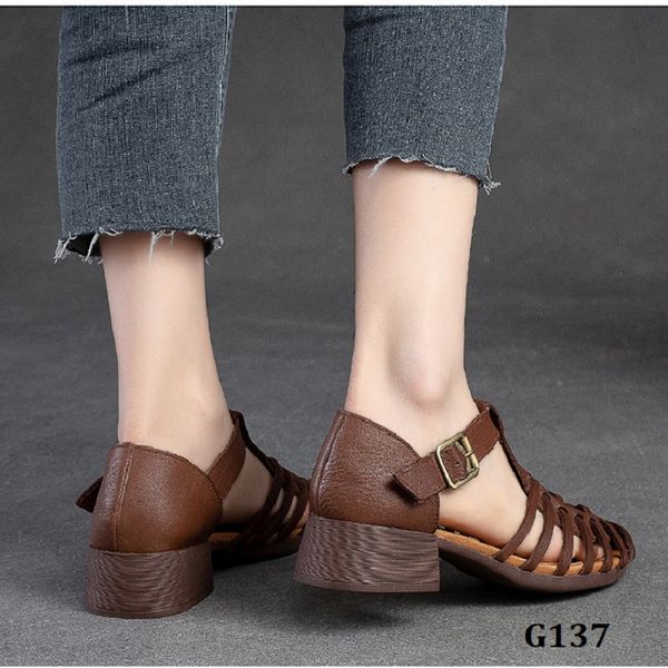  G137-Sandal Da Thật La Mã 