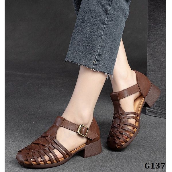  G137-Sandal Da Thật La Mã 