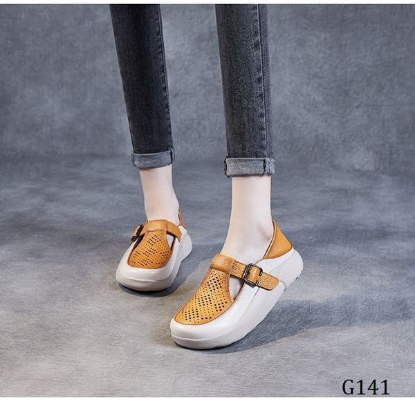  G141-Giày Da Thật Mary Khắc Ô Năng Động 