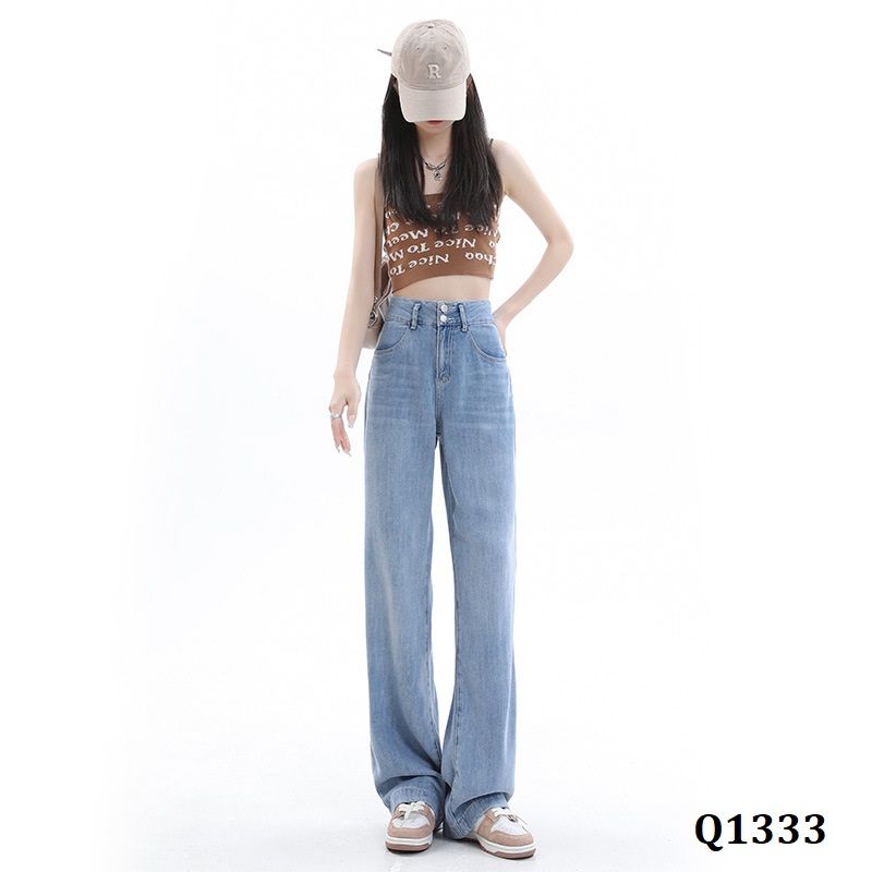  Q1333 - 105 Quần jean  Suông Tencel Mềm Mại Thoáng Mát 