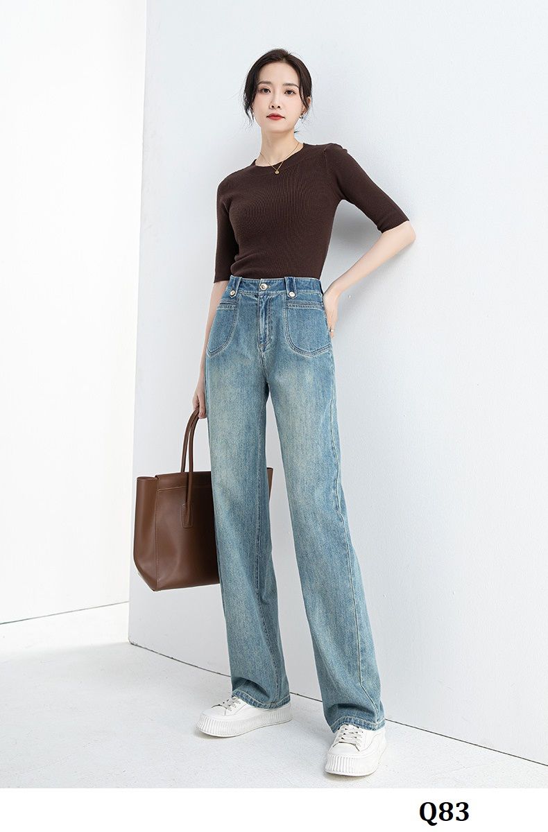  Q83-Quần Jeans Lưng Thun Hai Túi Trước 