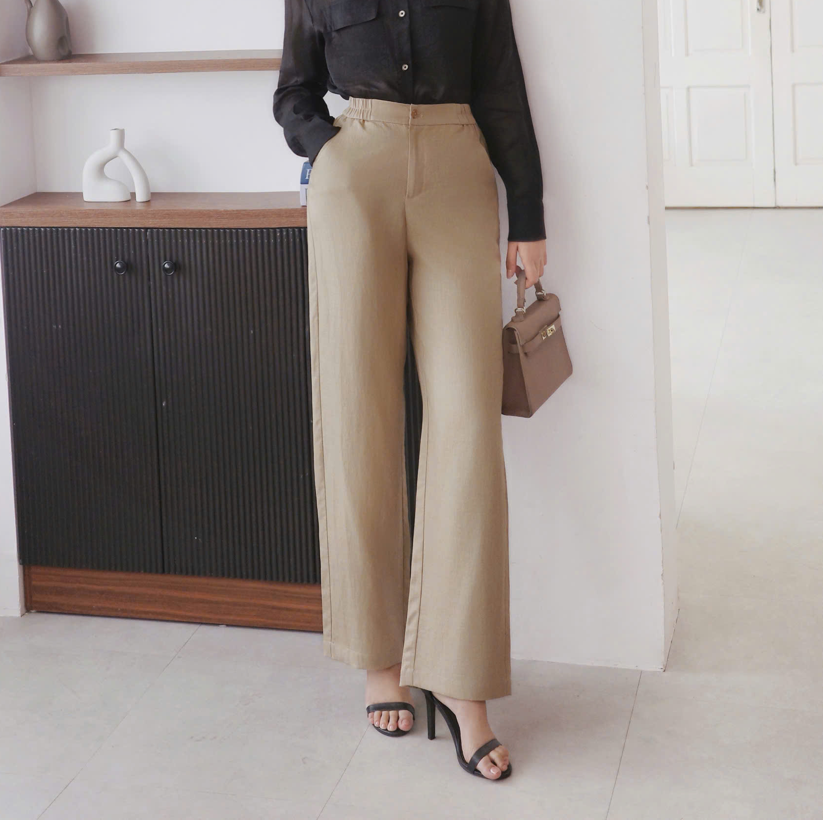 Q162-Quần Suông Linen Lụa