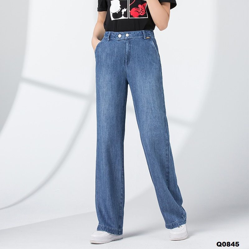  Q0845_Quần Jeans Ống Rộng Hai Nút 