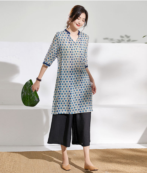  D094-Đầm Linen Dáng Suông 