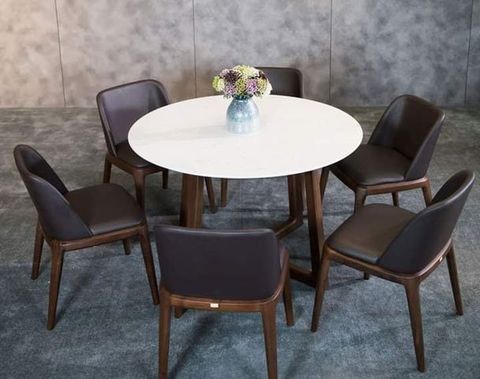 Bộ bàn ăn tròn 6 ghế Grace chất lượng - BA62
