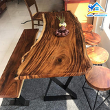 Bộ bàn gỗ Me Tây tự nhiên - BMT01 (150x60)