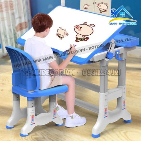 Bộ bàn ghế trẻ em chống gù hiện đại - BTE01